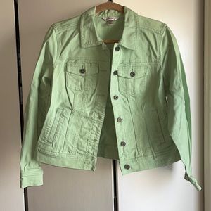Christopher & Banks denim jacket light pastel green